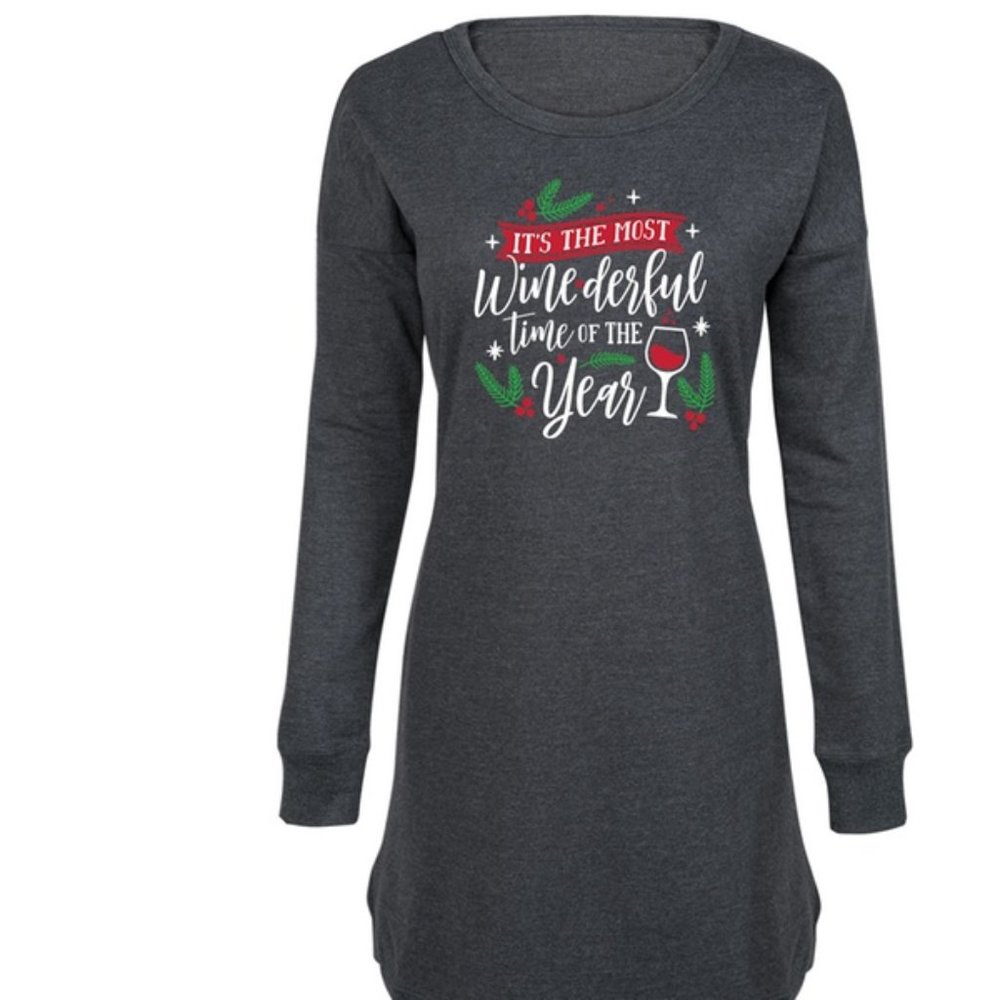 🦋 NWOT Instant Message Women's Xmas Wine Dress